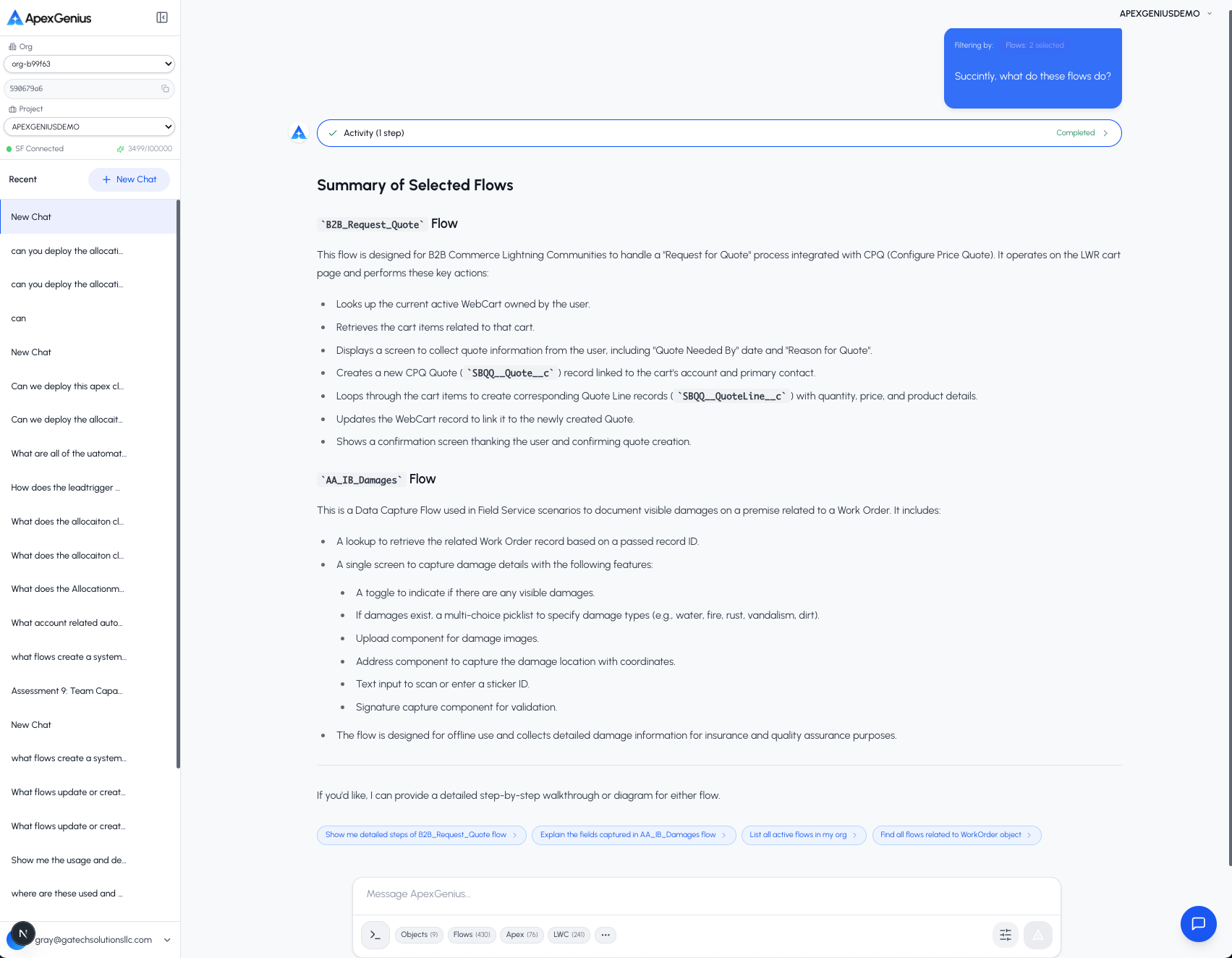 Ask demo